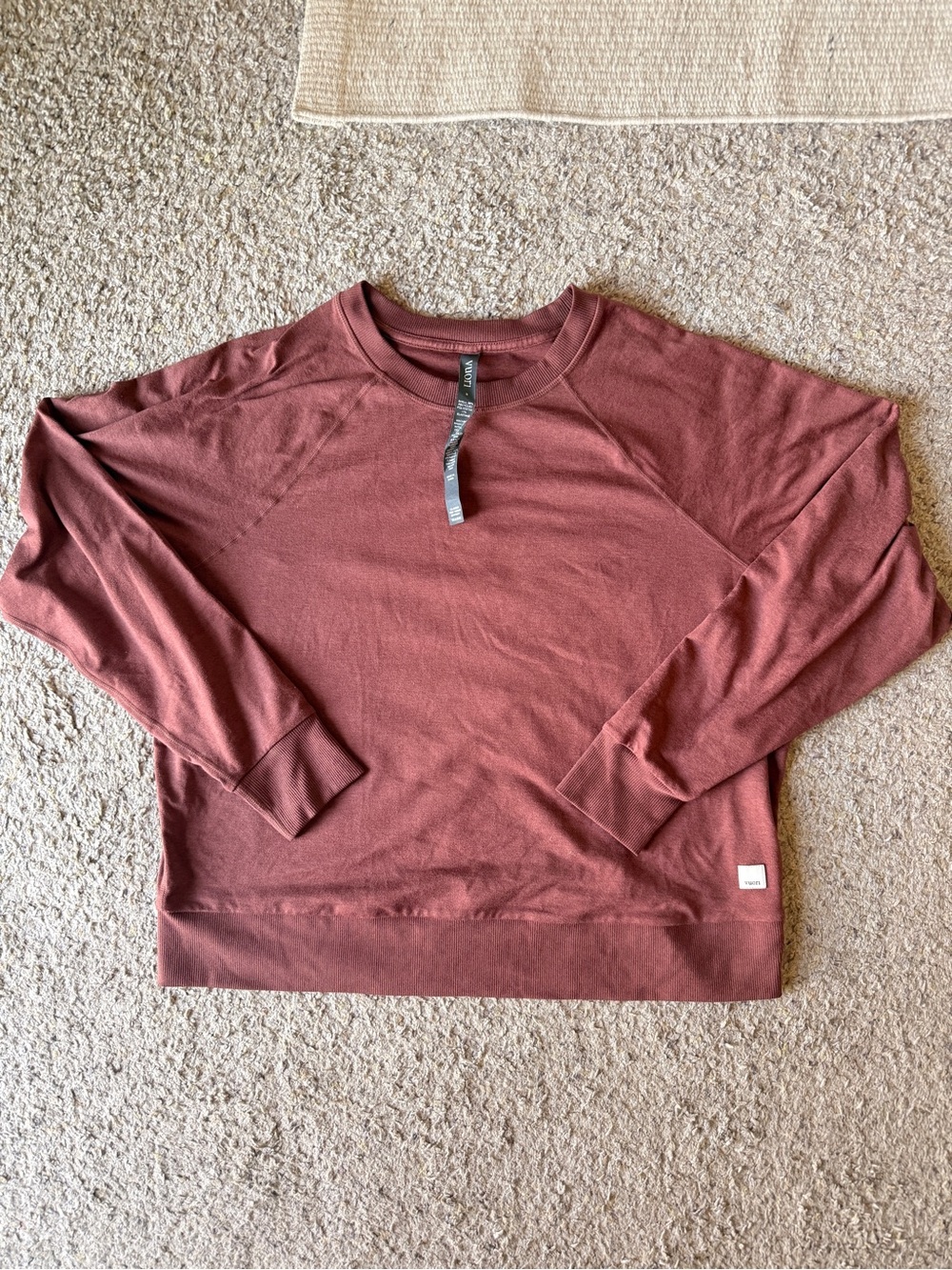 Vuori Women's Crewneck Dreamknit Sweater in Mauve